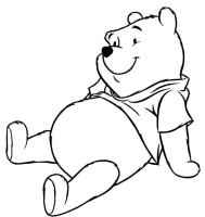 A coloring page of winnie the pooh